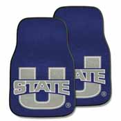 Utah State 2-piece Carpeted Car Mats 17"x27", 5503