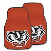 Wisconsin Badger 2-piece Carpeted Car Mats 17"x27", 5995