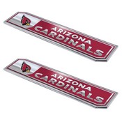Arizona Cardinals 2 Piece Heavy Duty Aluminum Embossed Truck Emblem Set, 601-F130.2