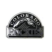 MLB - Colorado Rockies Molded Chrome Emblem 3.25 x 3.25 - "'Colorado Rockies' & Mountains" Alternate Logo, 60218