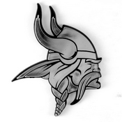NFL - Minnesota Vikings Molded Chrome Emblem 3.25 x 3.25 - 
