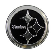NFL - Pittsburgh Steelers Molded Chrome Emblem 3.25 x 3.25 - "Circular Steelers" Primary Logo, 60281