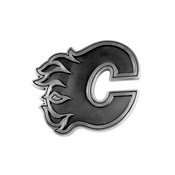 NHL - Calgary Flames Molded Chrome Emblem 3.25 x 3.25 - 