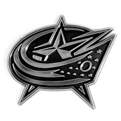 NHL - Columbus Blue Jackets Molded Chrome Emblem 3.25 x 3.25 - "Star Flag" Logo, 60297