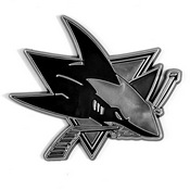 NHL - San Jose Sharks Molded Chrome Emblem 3.25 x 3.25 - 
