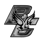 Boston College Molded Chrome Emblem 3.25 x 3.25 - "BC & Eagle" Logo, 60332