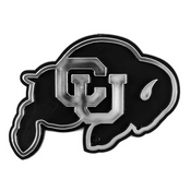 University of Colorado Molded Chrome Emblem 3.25 x 3.25 - "CU & Buffalo" Logo, 60336