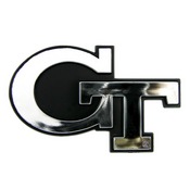 Georgia Tech Molded Chrome Emblem 3.25 x 3.25 - "GT" Logo, 60341