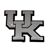 University of Kentucky Molded Chrome Emblem 3.25 x 3.25 - "UK" Logo, 60349