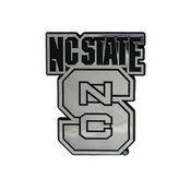 North Carolina State University Molded Chrome Emblem 3.25 x 3.25 - "NCS" Primary Logo & "NC STATE" Wordmark, 60364