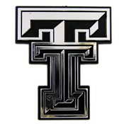 Texas Tech University Molded Chrome Emblem 3.25 x 3.25 - "TT" Logo, 60380