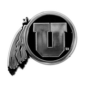 University of Utah Molded Chrome Emblem 3.25 x 3.25 - 