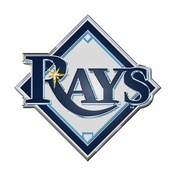 MLB - Tampa Bay Rays Embossed Color Emblem 3.25 x 3.25 - 