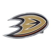 NHL - Anaheim Ducks Embossed Color Emblem 3.25 x 3.25 - "Duck Foot" Logo, 60477