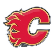 NHL - Calgary Flames Embossed Color Emblem 3.25 x 3.25 - 