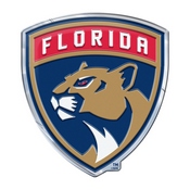 NHL - Florida Panthers Embossed Color Emblem 3.25 x 3.25 - "Shield Panthers" Logo, 60488