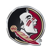 Florida State University Embossed Color Emblem 3.25 x 3.25 - "Seminole" Logo, 60522