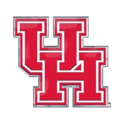 University of Houston Embossed Color Emblem 3.25 x 3.25 - "UH" Logo, 60525