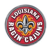 University of Louisiana-Lafayette Embossed Color Emblem 3.25 x 3.25 - "Circular Fluer-De-Lis" Logo, 60534