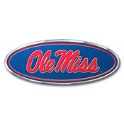 University of Mississippi (Ole Miss) Embossed Color Emblem 3.25 x 3.25 - 