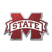 Mississippi State University Embossed Color Emblem 3.25 x 3.25 - 