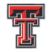 Texas Tech University Embossed Color Emblem 3.25 x 3.25 - "TT" Logo, 60565