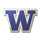 University of Washington Embossed Color Emblem 3.25 x 3.25 - "W" Logo, 60571