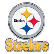 Pittsburgh Steelers Heavy Duty Aluminum Embossed Color Emblem - Alternate, 60612