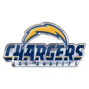Los Angeles Chargers Heavy Duty Aluminum Embossed Color Emblem - Bolt Primary Logo, 60614
