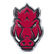 Arkansas Razorbacks Heavy Duty Aluminum Embossed Color Emblem - Alternate, 60628