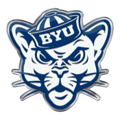 BYU Cougars Heavy Duty Aluminum Embossed Color Emblem - Alternate, 60629