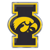 Iowa Hawkeyes Heavy Duty Aluminum Embossed Color Emblem - Alternate, 60634