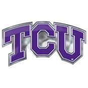 TCU Horned Frogs Heavy Duty Aluminum Embossed Color Emblem - Alternate, 60660