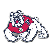 Fresno State Bulldogs Heavy Duty Aluminum Embossed Color Emblem - Alternate, 60670