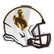 University of Wyoming Embossed Helmet Emblem 3.25 x 3.25 - 