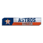 Houston Astros 2 Piece Heavy Duty Aluminum Embossed Truck Emblem Set, 60795