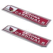 Arizona Cardinals 2 Piece Heavy Duty Aluminum Embossed Truck Emblem Set, 60796