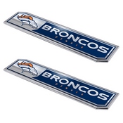 Denver Broncos 2 Piece Heavy Duty Aluminum Embossed Truck Emblem Set, 60805