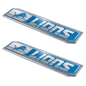 Detroit Lions 2 Piece Heavy Duty Aluminum Embossed Truck Emblem Set, 60806