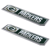 Green Bay Packers 2 Piece Heavy Duty Aluminum Embossed Truck Emblem Set, 60807