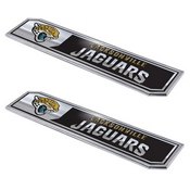 Jacksonville Jaguars 2 Piece Heavy Duty Aluminum Embossed Truck Emblem Set, 60809