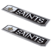New Orleans Saints 2 Piece Heavy Duty Aluminum Embossed Truck Emblem Set, 60814