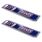 New York Giants 2 Piece Heavy Duty Aluminum Embossed Truck Emblem Set, 60815