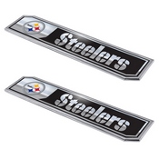 NFL - Pittsburgh Steelers Embossed Truck Emblem 2-pk 1.75 x 8.25 - Primary Logo & Wordmark, 60818