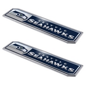 NFL - Seattle Seahawks Embossed Truck Emblem 2-pk 1.75 x 8.25 - Primary Logo & Wordmark, 60821