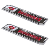 NFL - Tampa Bay Buccaneers Embossed Truck Emblem 2-pk 1.75 x 8.25 - Primary Logo & Wordmark, 60823