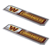 Washington Commanders 2 Piece Heavy Duty Aluminum Embossed Truck Emblem Set, 60824