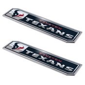 Houston Texans 2 Piece Heavy Duty Aluminum Embossed Truck Emblem Set, 60825