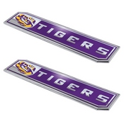 LSU Tigers 2 Piece Heavy Duty Aluminum Embossed Truck Emblem Set, 60836