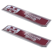 Mississippi State Bulldogs 2 Piece Heavy Duty Aluminum Embossed Truck Emblem Set, 60839